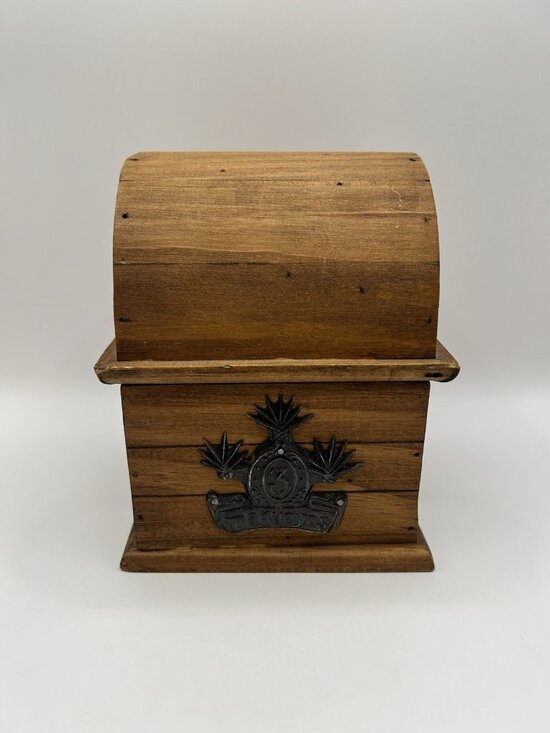Unbranded Other - Vintage 3 Magueyes Wooden Box Chest Dome Lid Rustic Primitive Decor Jewelry Box